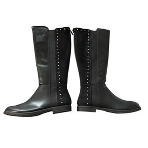 Madden Girl size 4 black tall boots with embellishments